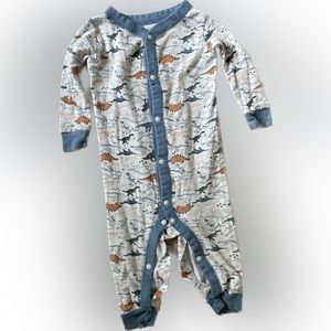 Carter’s 12 Months Long Sleeve White & Blue Dinosaur Onesie for Fall & Winter